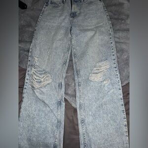 H&M Acid Wash Denim Jeans Size 4